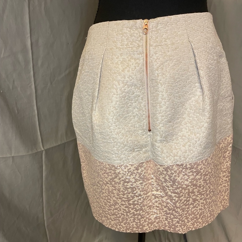 NWOT Ted Baker Cream and Pink Skirt - Picture 6 of 12